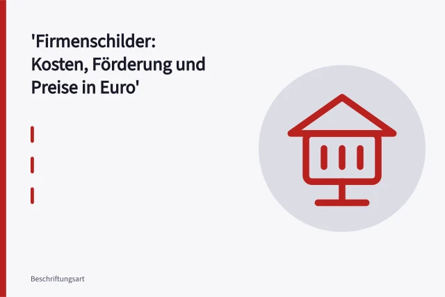 LED-hinterleuchteter Firmenschild-Lichtkasten an einer Fassade montiert. Firmenschilder: Kosten, Förderung und Preise in Euro