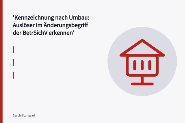 Standbohrmaschine mit nachgerüsteter pneumatischer Spannvorrichtung und Druckluftanschluss. Kennzeichnung nach Umbau: Auslöser im Änderungsbegriff der BetrSichV erkennen
